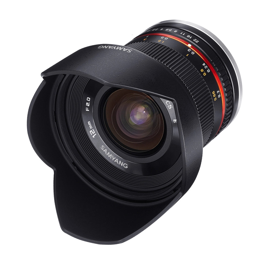 Obiettivo grandangolare fisso 12mm F2.0 APS-C per Sony E- APS-C, MF – Fotocamera Alpha 6600 6500 6400 6300 6100 6000 5100 5000 – nero