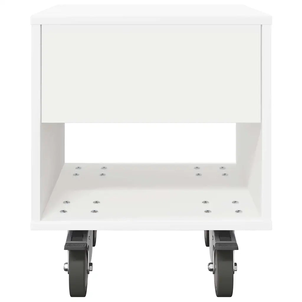Comodino Bianco 40,5 x 40 x 48 cm Legno multistrato