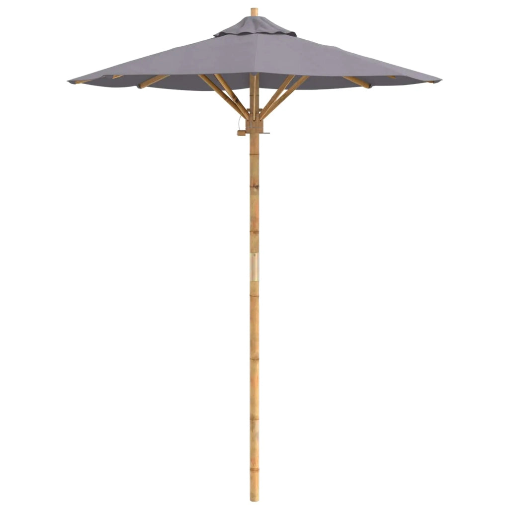 Ombrello da giardino Grigio scuro Ø 150 x 210 cm Bambù 4108084
