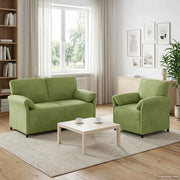 Set di divani 2 pz Verde chiaro Velluto 3424902