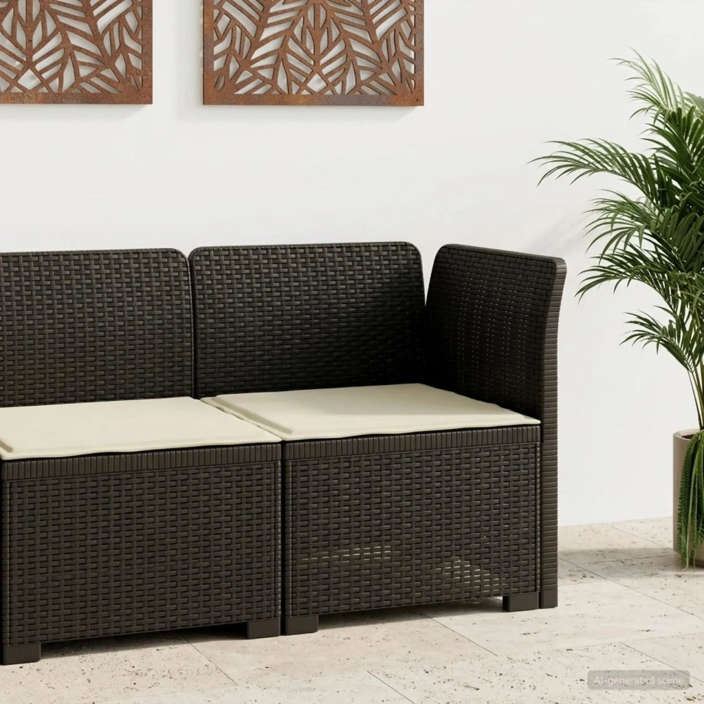 Divano da esterno-Divano da Giardino a 1 Posto con Cuscino Aspetto Rattan PP 223911