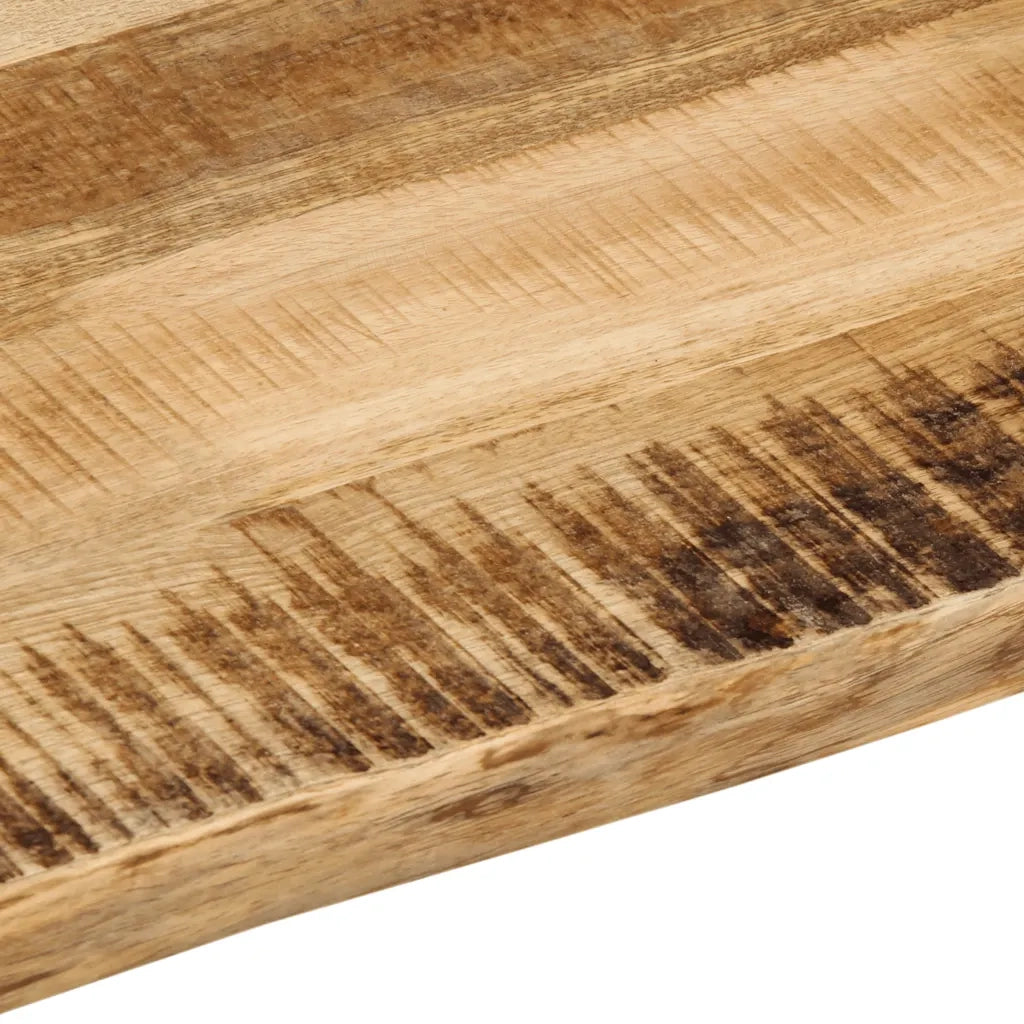 Piano Tavolo Bordi Vivi 40x40x2,5cm Massello Mango Grezzo