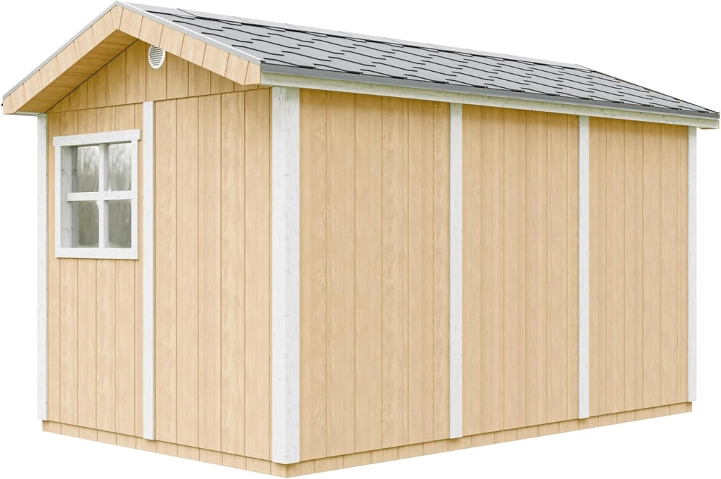 Casetta da giardino di qualit? premium 8,68 m² - H252x250x412 cm - Timbela M914A-HARVEST HONEY