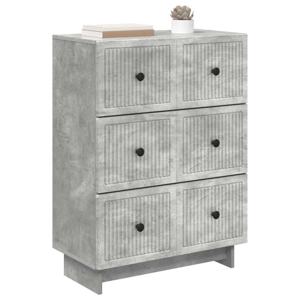 Mobile con Cassetti Grigio Cemento 66 x 34,5 x 90 cm