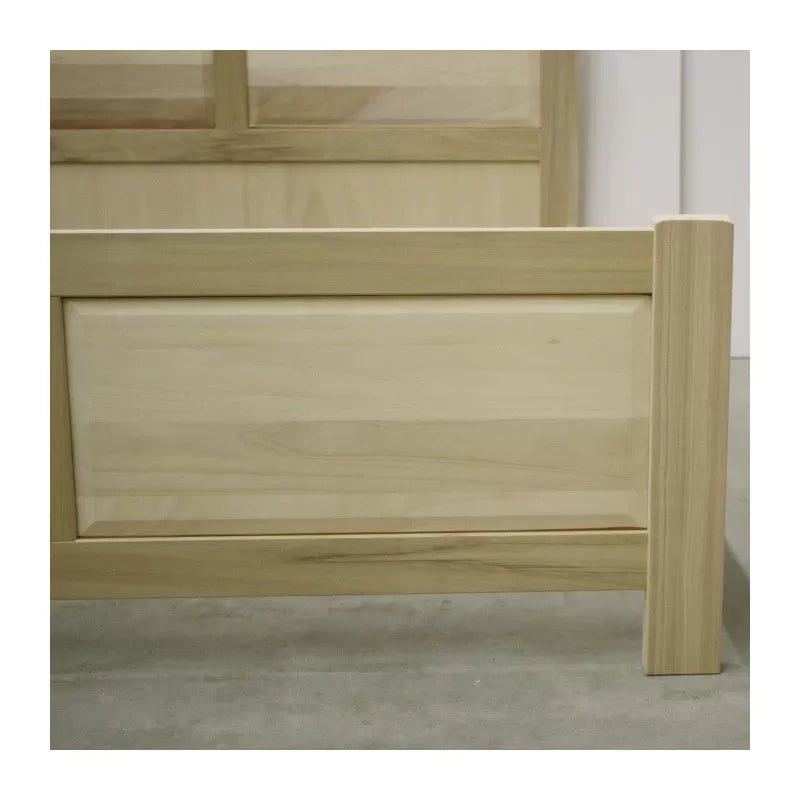 Letto matrimoniale arte povera legno grezzo 173x209x107 - Mobili 2G
