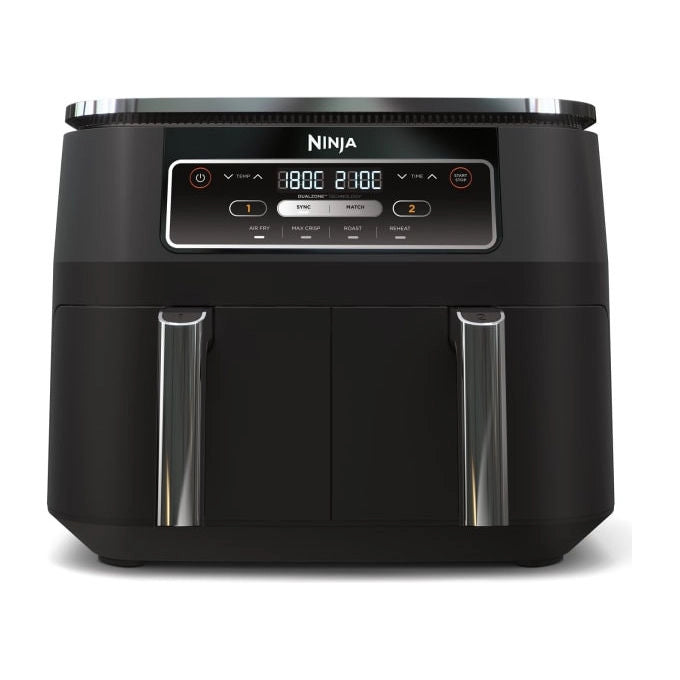 Ninja, Friggitrice ad Aria Calda Doppia, 7.6 Litri, 2400W, Nero