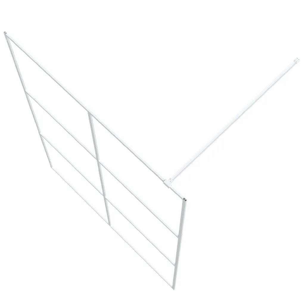 Parete Doccia Walk in Bianca 140x195 cm Vetro Trasparente ESG CFW4540304