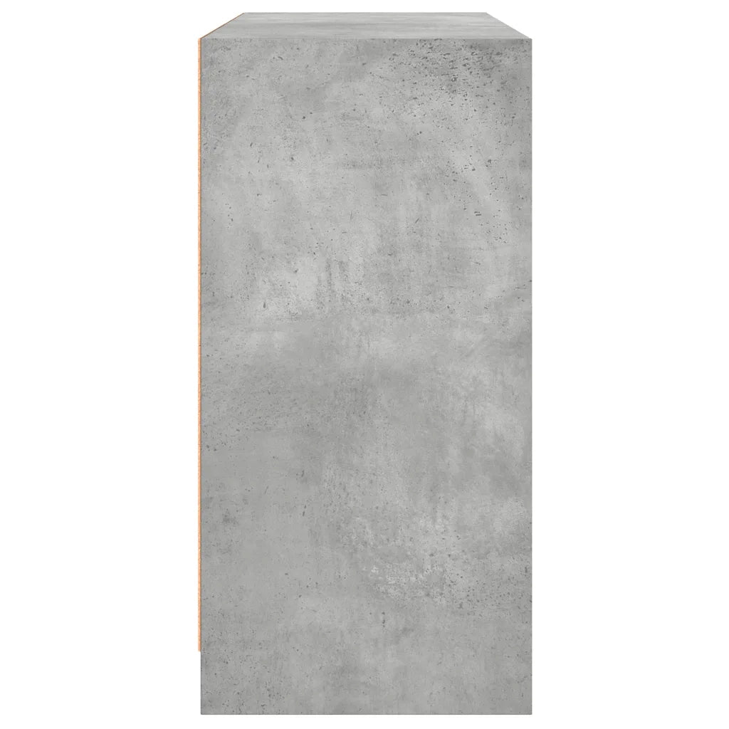 Credenza-Buffet-Armadio da cucina Grigio Cemento 102x37x75,5 cm in Legno Multistrato