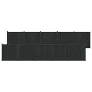 Pannello di Recinzione 10 pcs WPC e Alluminio Nero 3429492