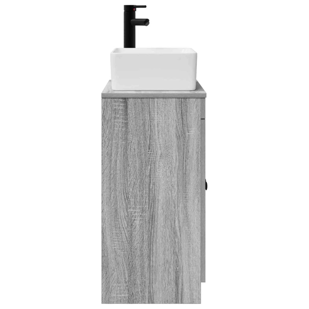 Mobile da bagno con lavabo Sonoma grigio 54 x 35 x 83 cm 890135