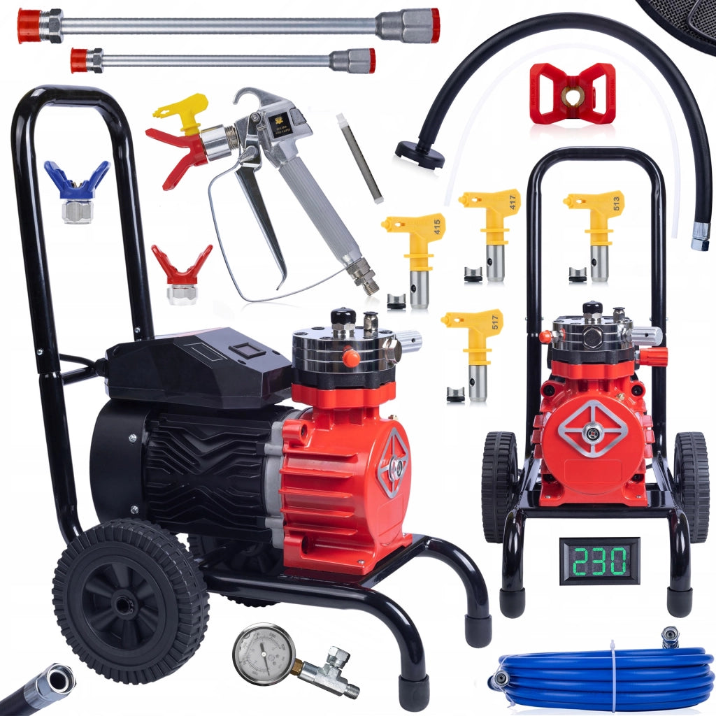 Agitatore per Verniciatura Rosfix Strong Storm 1100 RSS05 – Motore 3500W, 22MPA, 18L/min | Set Accessori Inclusi