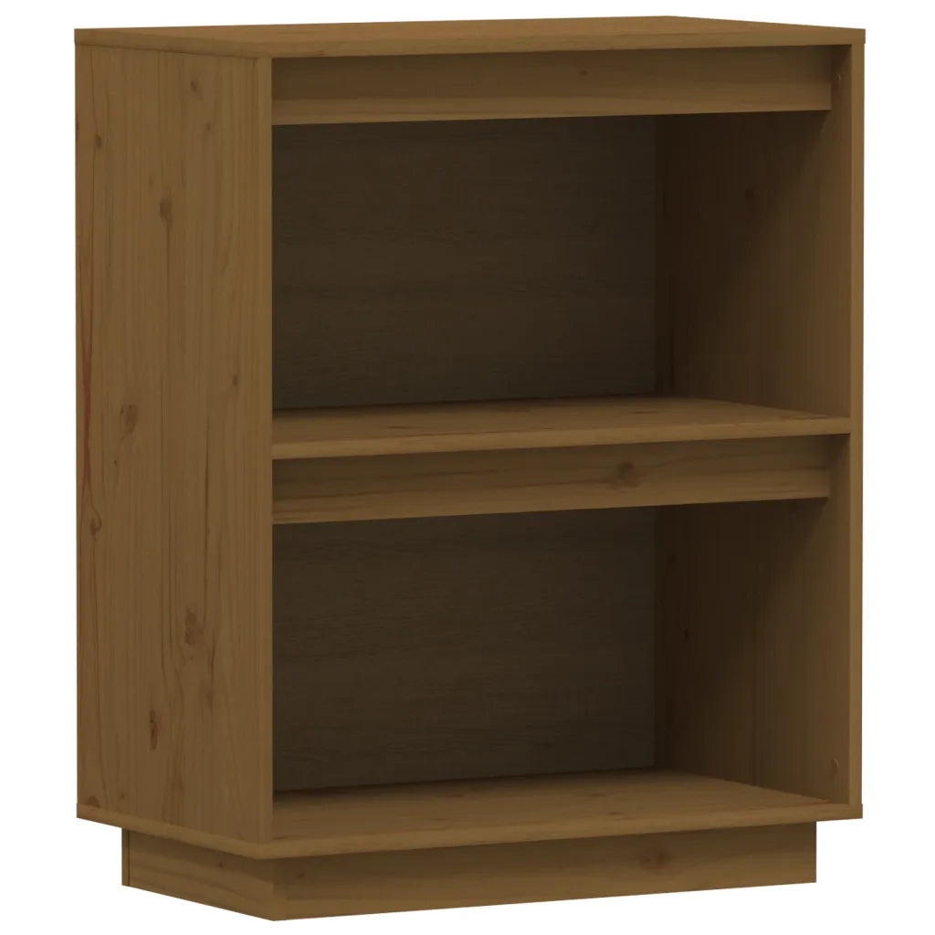 Mobile consolle in legno massello di pino con vano contenitore 60 x 34 x 75 cm design rustico e accogliente in legno color miele 02_0048112