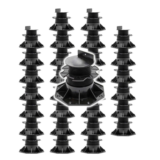 Set 30 supporti per pavimenti galleggianti, altezza regolabile 60-128mm Max 2700 kg, Pavimenti Decking