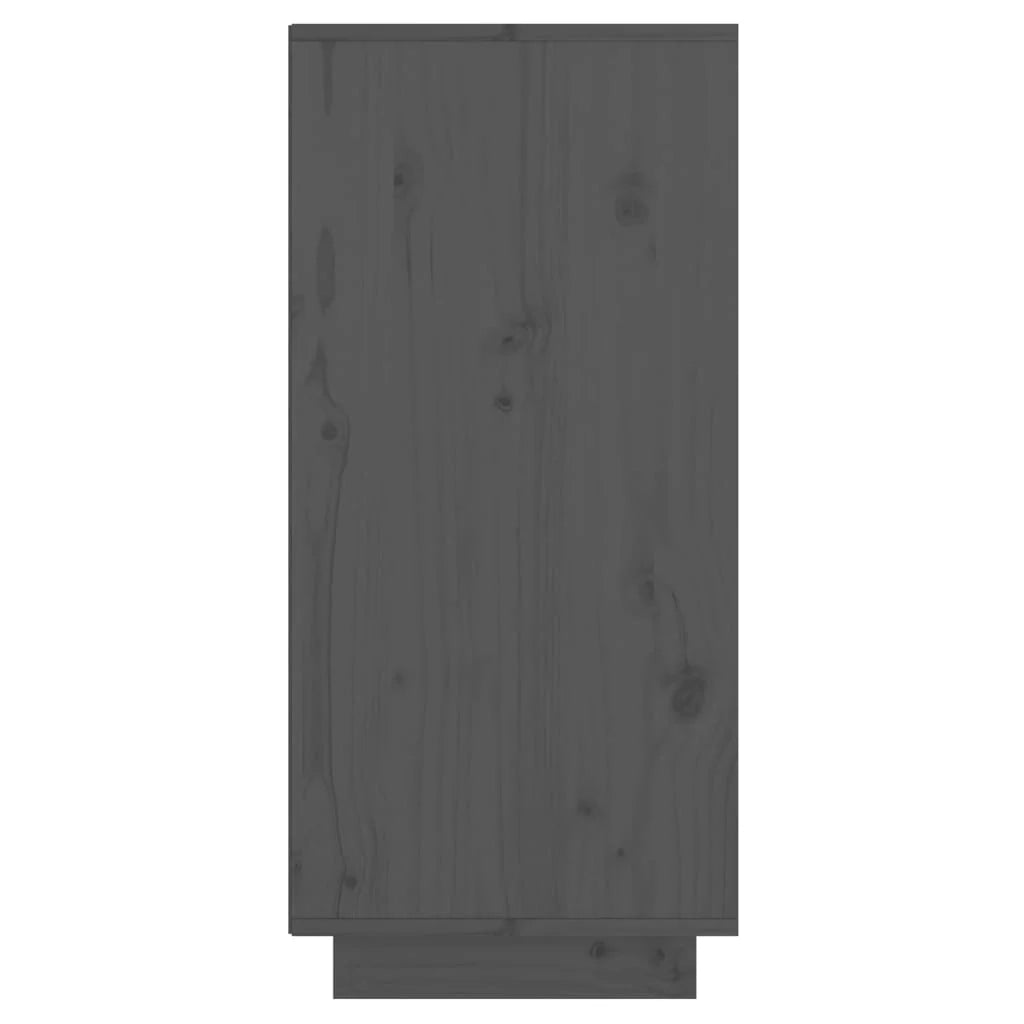 Buffet credenza cassettiera armadio mobile contenitore organizer per cucina soggiorno salotto 60 x 34 x 75 cm legno massello di pino grigio 02_0031795