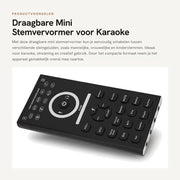 Transformatore Portatile Mini - Microfono per la Voce - Amplificazione del Suono - Funzione Karaoke - Regolazione della Fase - Varie Effetti di Suono - Selezione del Canale