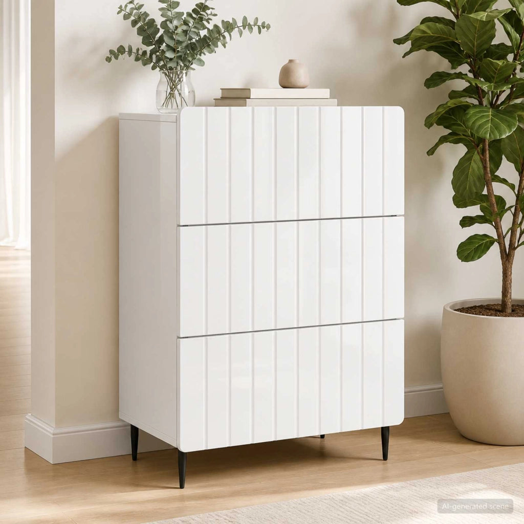 Mobile con Cassetti Bianco 66 x 34,5 x 92 cm 894375