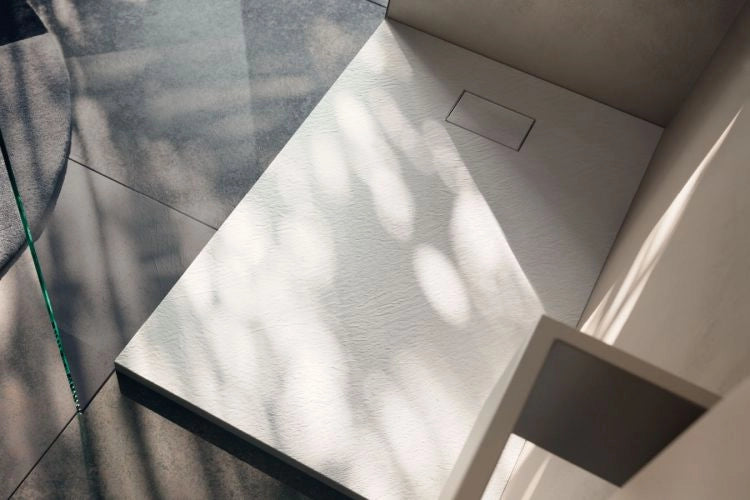 Piatto doccia in acrilico STONE ESSENCE - Bianco - Misura: 80 x 120 cm 