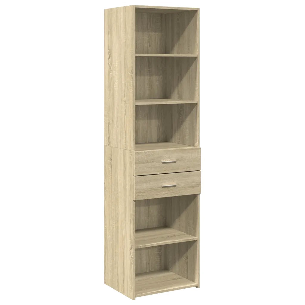 Credenza-Buffet-Armadio da cucina Rovere Sonoma 50x42,5x185 cm in Legno Multistrato 389688