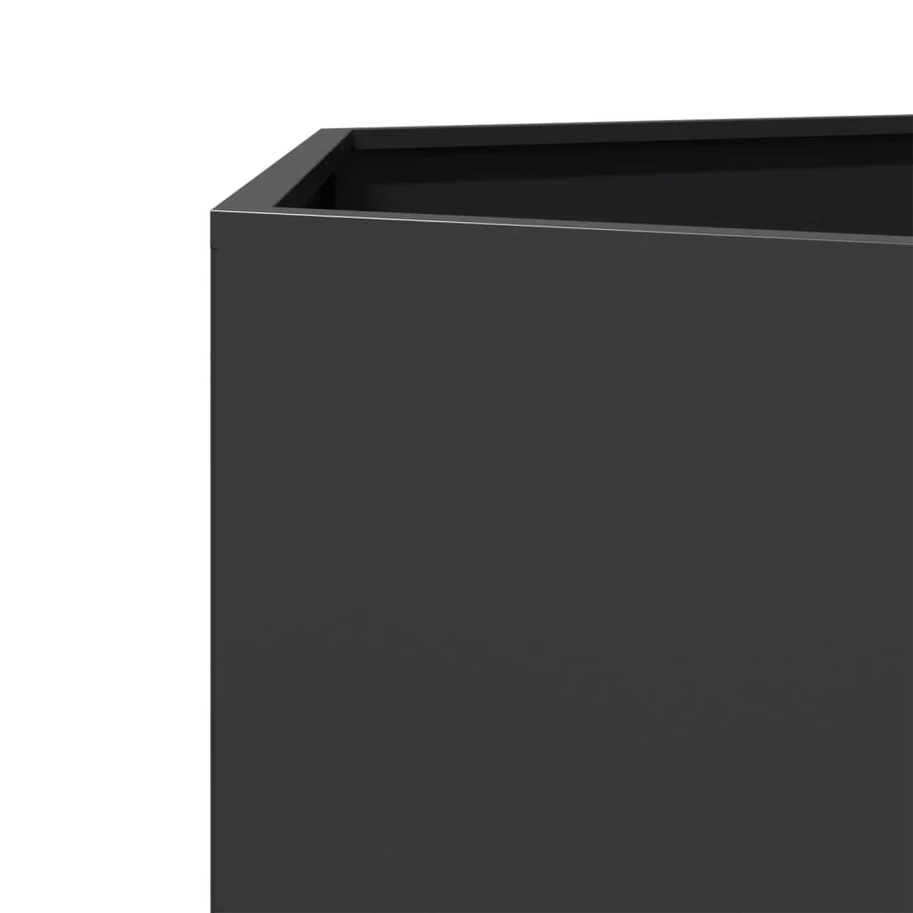 Fioriera/aiuola esagonale per piante fiori terrazza giardino 69 x 60 x 45 cm acciaio nero 02_0038650