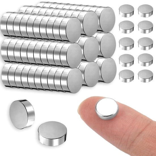 Mini-magneti in acciaio 100 pezzi forti 8 mm x 3 mm magneti rotondi per bacheca magnetica per frigorifero e whiteboard