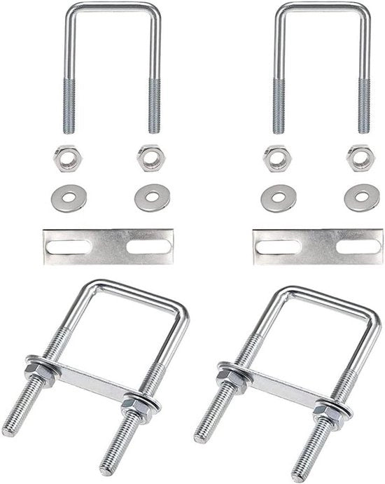 U-Bouten 4 pezzi M6 per fissaggio di cassa portabagagli - 304 RVS U-Bouten per riparazione di imbarcazioni e rimorchi auto - 80x50mm