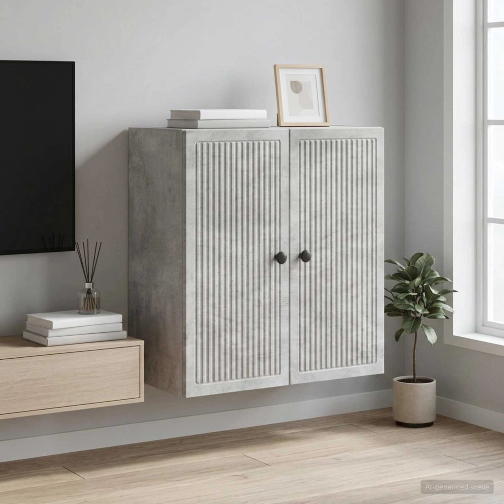Mobiletto a muro Grigio Cemento 59 x 31 x 60 cm 897898