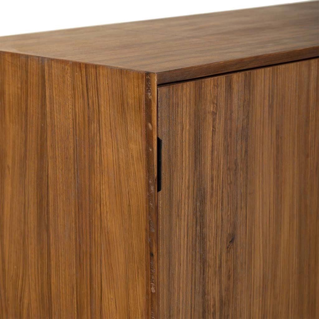 Credenza in legno e metallo marrone 110x40x99h cm