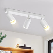 ZMH Faretto da soffitto bianchi 3 luci GU10 metallo orientabili moderni per camera letto sala pranzo senza lampadina