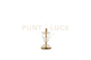 MARIA TERESA LUMETTO MT L6 PASTORALE 1 LUCE ATTACCO E14 CRISTALLO E ORO D.14CM