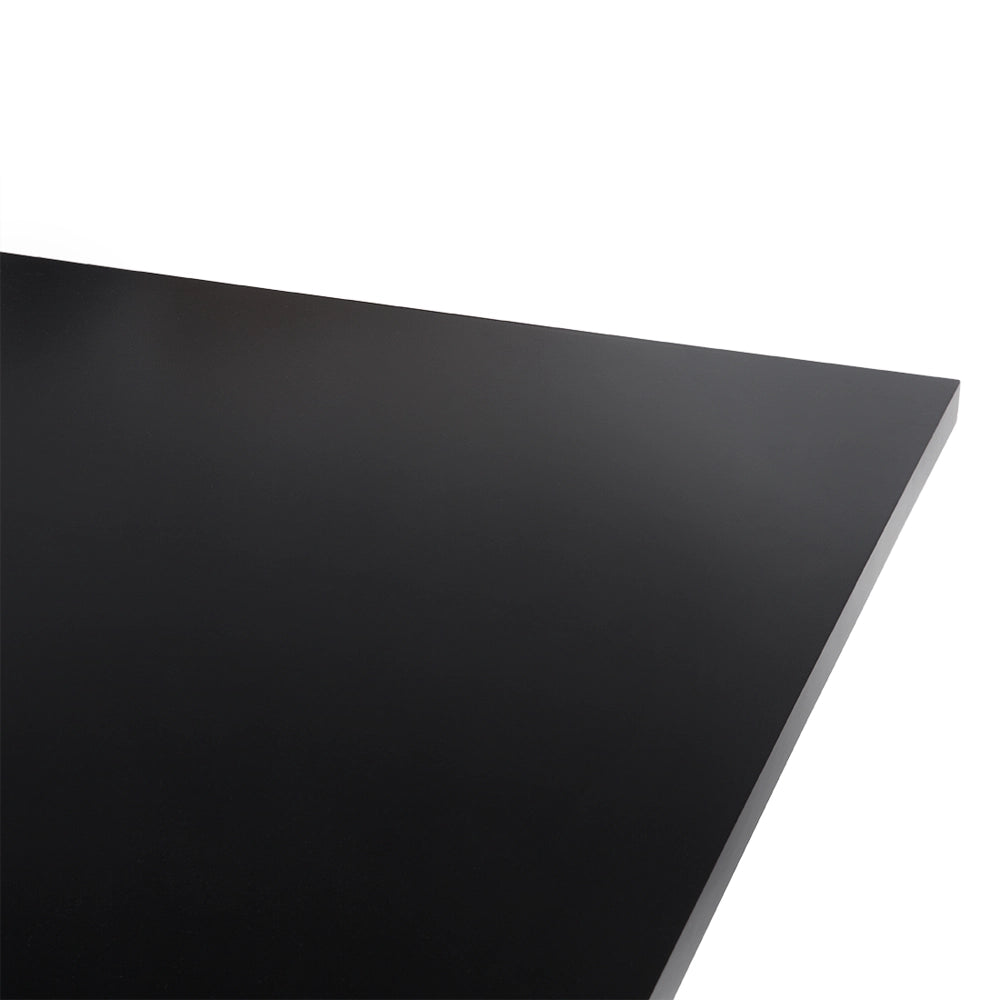 Tavolo da pranzo Piano tavolo Nero 77 x 180 x 80 cm Tavolo da cucina con gambe in legno massello X-cross