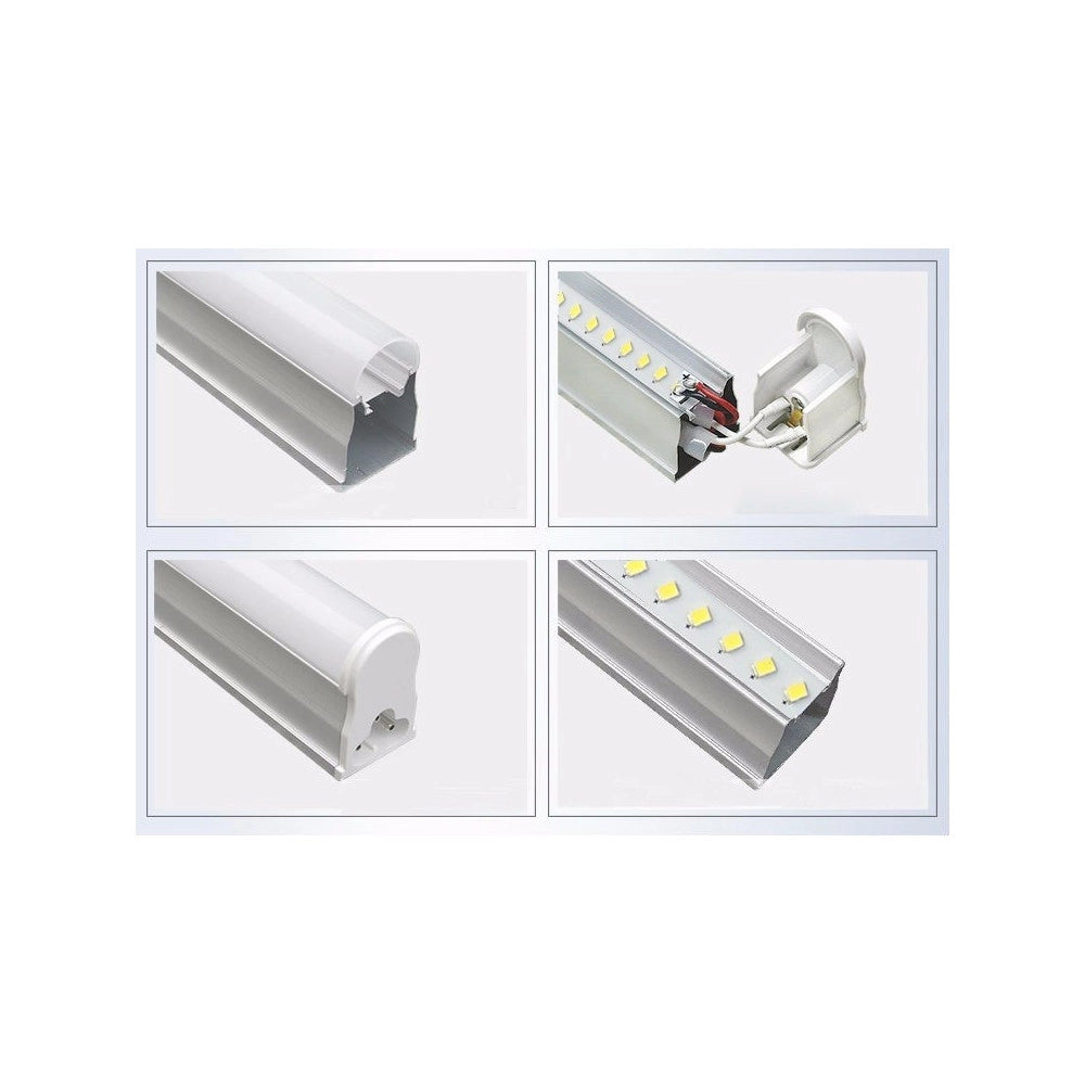 Trade Shop - Tubo T5 Neon Led 6 10 15 18 W Watt 30 60 90 120 Cm Luce Fredda Naturale Calda - -bianco Naturale  Copertura Opaca 120 Cm   -