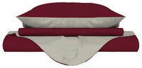 Copripiumino Singolo con Sacco e Federe Doubleface Bordeaux/Panna