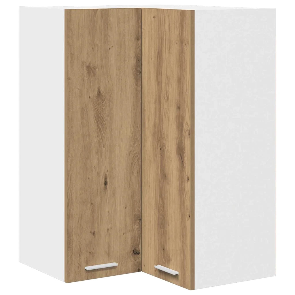 Armadio pensile Rovere Artigiano e Bianco 57 x 57 x 80 cm