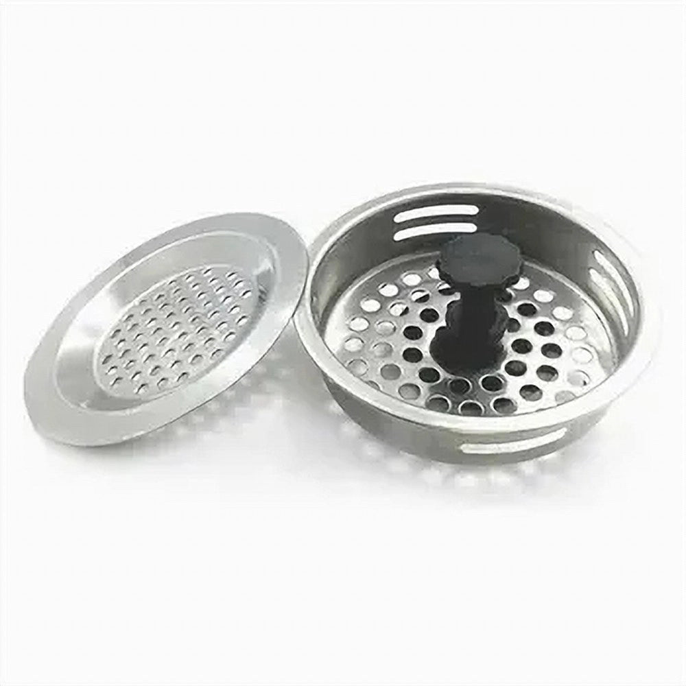 Trade Shop - Set 2pz Tappi Tappo Filtro Universale Griglia Lavandino Per Lavello Lavabo 10400 -