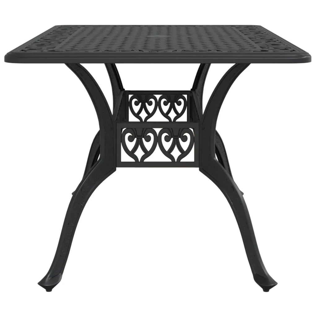 Tavolo da Giardino Nero 150x90x72 cm in Alluminio Pressofuso 4002804