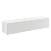 Elegante mobile porta TV da parete con 2 cassetti 140 cm bianco 03_0005188