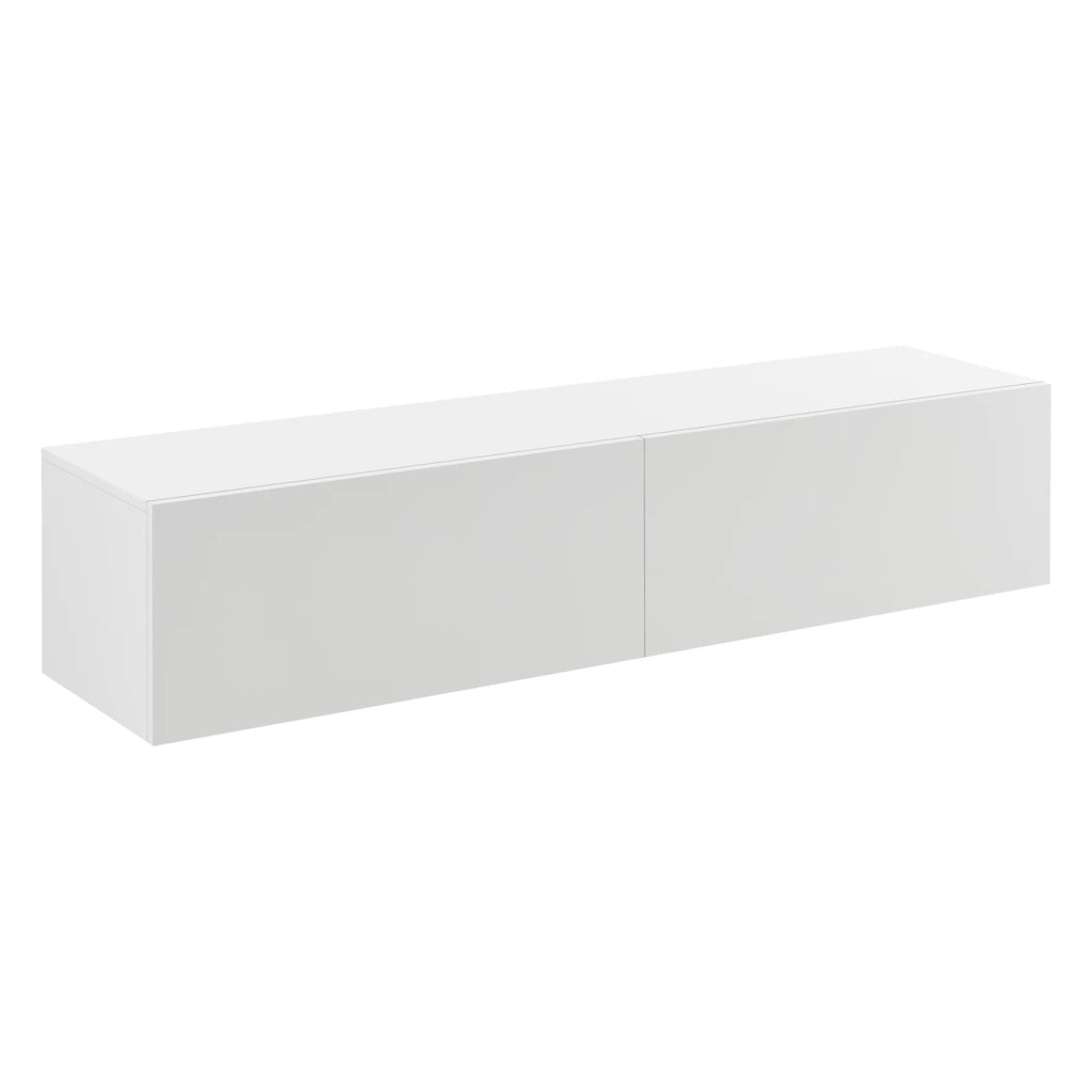 Elegante mobile porta TV da parete con 2 cassetti 140 cm bianco 03_0005188