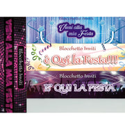 Trade Shop - 20 Invito Inviti In Carta 16x7 Cm Biglietto Biglietti Per Festa Party Maschile -