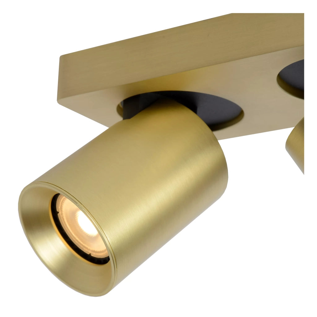Faretto soffitto doppio oro orientabile 2xGU10 Lucide