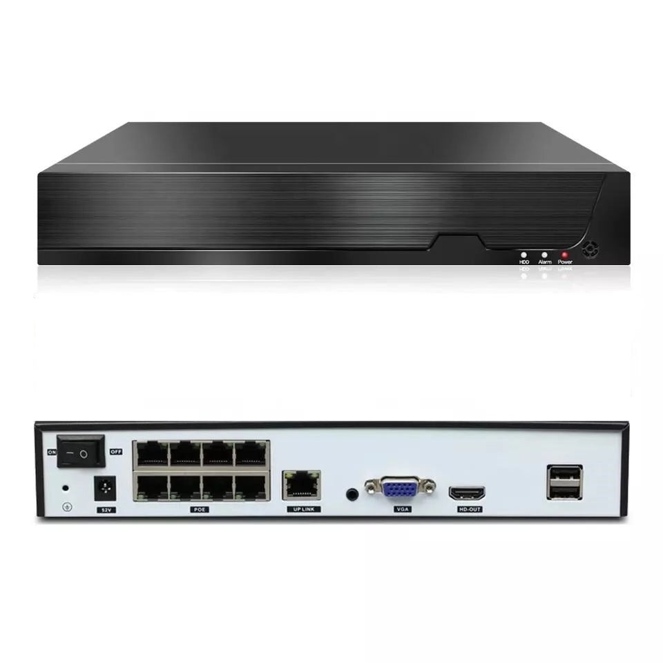NVR  8 canali 8MP Ultra HD rete POE videoregistratore di sicurezza IP Camera CCTV sistema POE NVR H.265