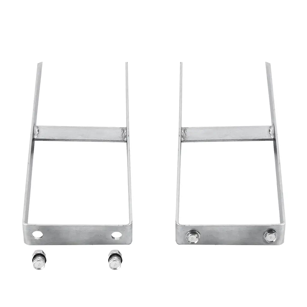 Picchetti di Terra 2 pz per Recinzione WPC in Acciaio 40 cm 49080