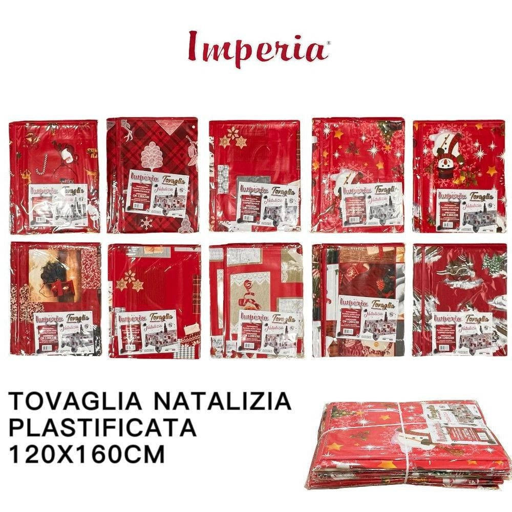 Trade Shop - Tovaglia Copritavolo Natale Plastificata Antimacchia Varie Fantasie Mis. 120X160 -