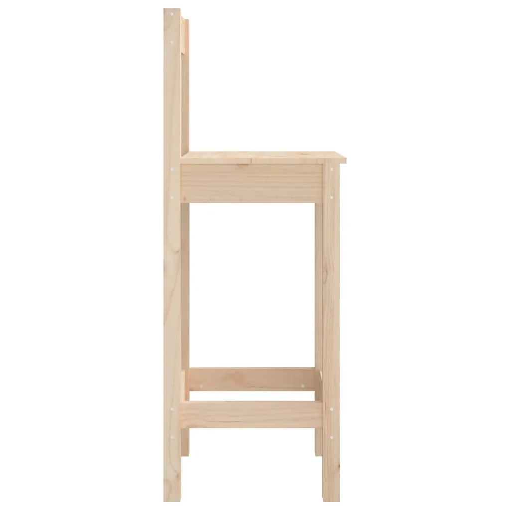 Sedie da Bar 2 pz 40x41,5x112 cm in Legno Massello di Pino cod mxl 47586