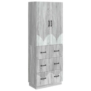 Set di armadi 2 pcs Sonoma grigio 66 x 34,5 x 87 cm