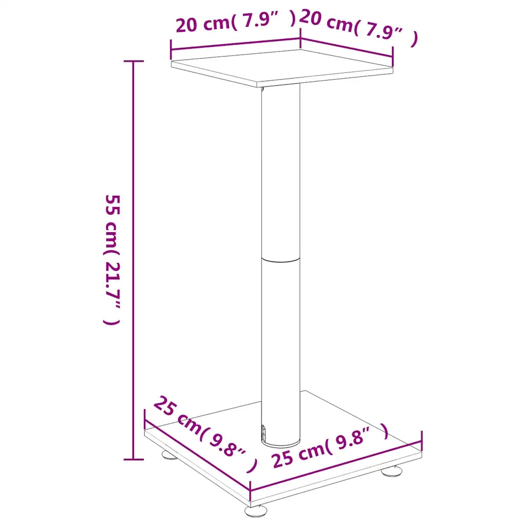 Pedane Casse 2 pz Argento Vetro Temperato Design a 1 Pilastro CFW6926046