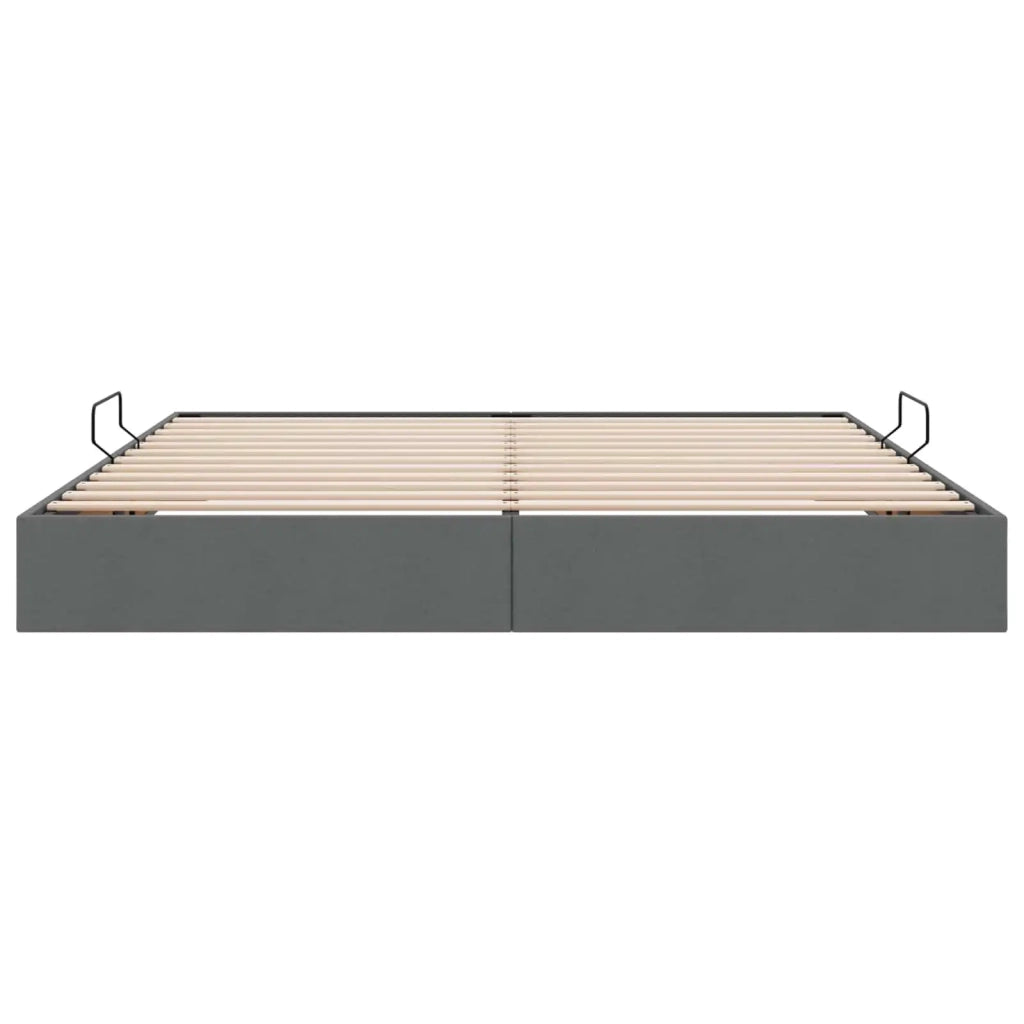 Letto ottomano Grigio scuro 200 x 200 cm Tessuto 3442845