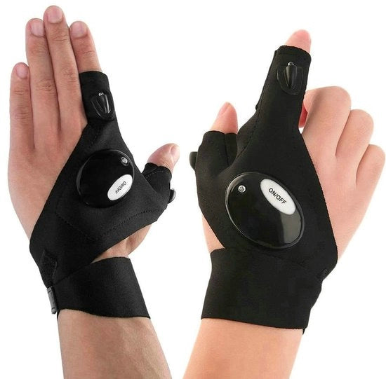 Manopole per lavoro esterno con illuminazione - Manopole flessibili e respiranti - Ideali per la pesca e il campeggio