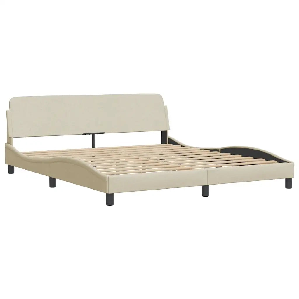 Giroletto senza Materasso Crema 160x200 cm in Tessuto 3310613