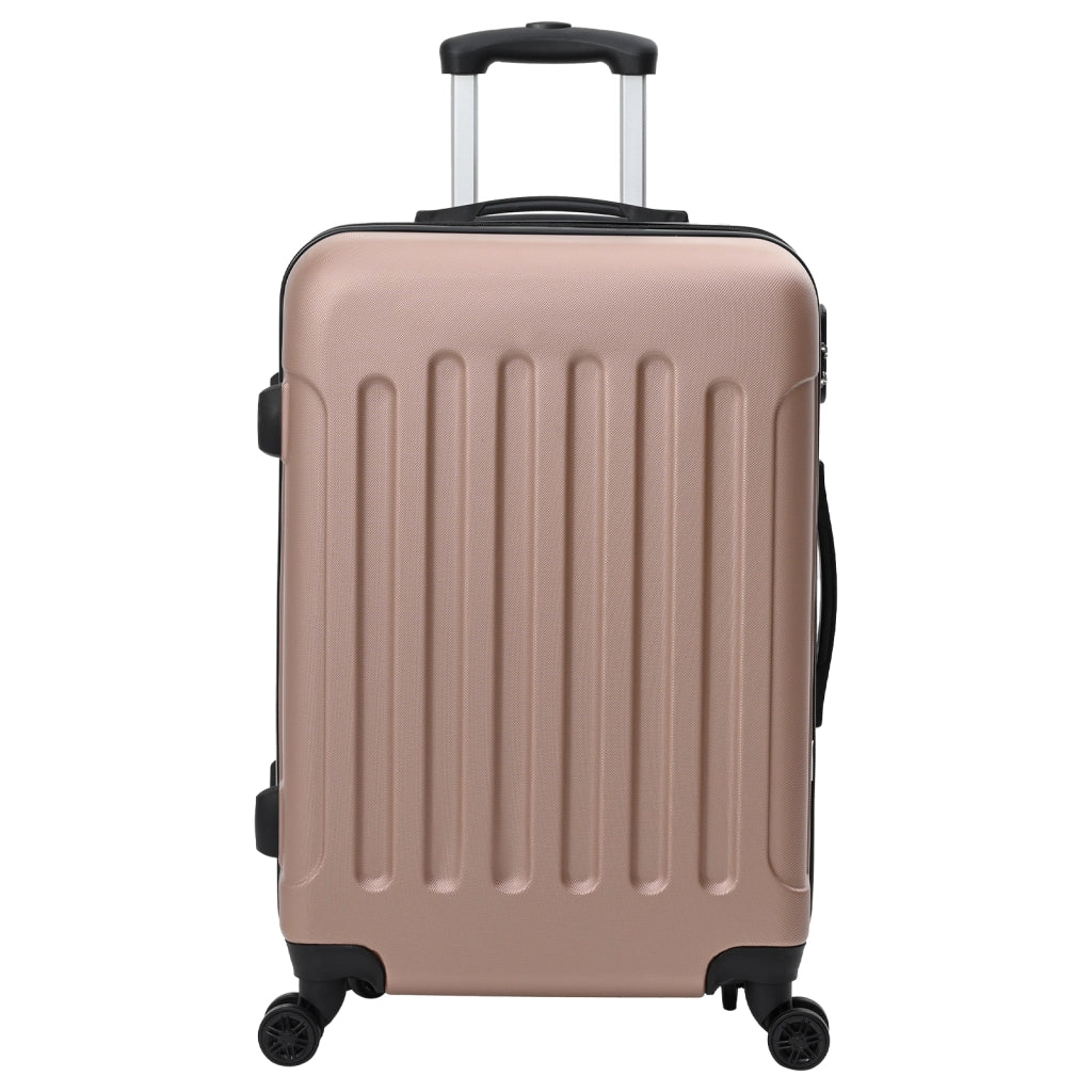 Set di Valigie 3 pcs Bagaglio Rigido Rosa Oro 20Â” 24Â” 28Â” ABS