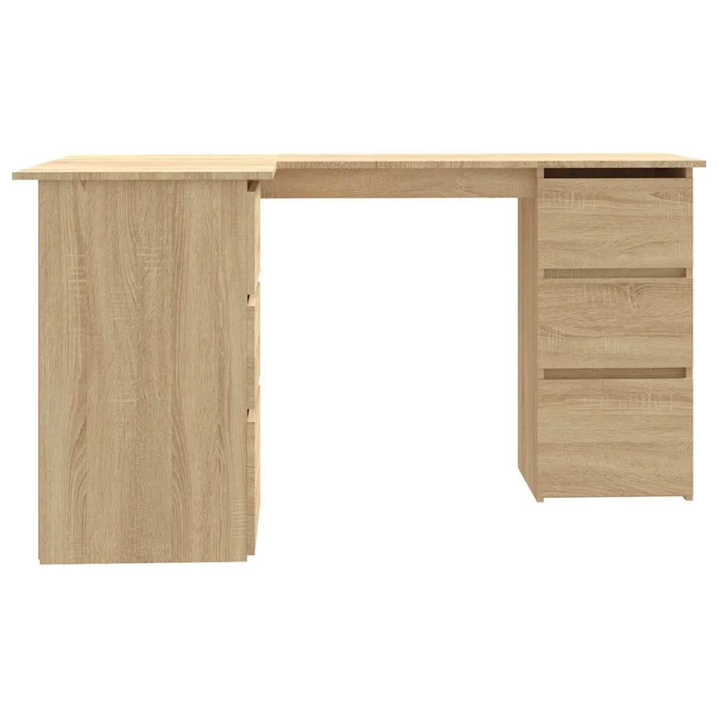Scrivania-Scrivanie per ufficio e studio-Scrittoio Angolo Rovere Sonoma 145x100x76 cm Legno Multistrato